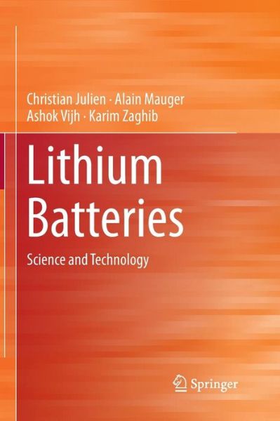 Cover for Christian Julien · Lithium Batteries: Science and Technology (Paperback Book) [Softcover reprint of the original 1st ed. 2016 edition] (2016)