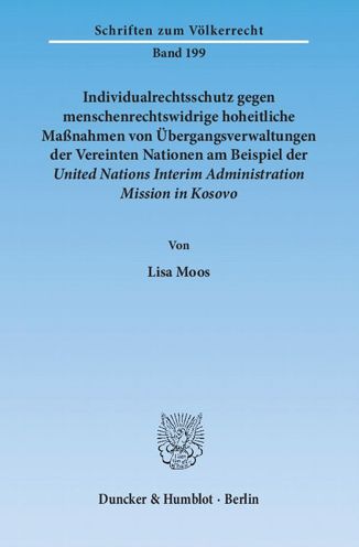 Cover for Moos · Individualrechtsschutz gegen mensc (Book) (2013)