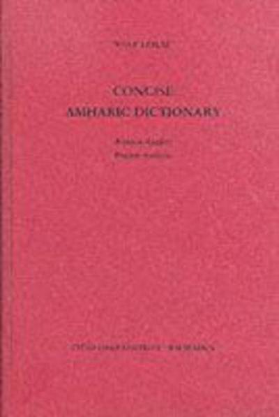 Cover for Wolf Leslau · Amharic Dictionary (Hardcover Book) [Concise Ed edition] (1976)