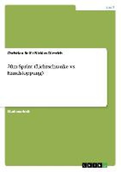 Cover for Reif · 20m-Sprint (Lichtschranke vs. Hand (Book) [German edition] (2008)