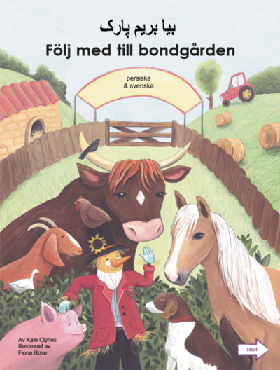 Cover for Kate Clynes · Följ med till bondgården (persiska och svenska) (Board book) (2018)