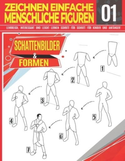 Cover for Clipart Adventure · Zeichnen Einfache Menschliche Figuren 01 Schattenbilder &amp; Formen: LEHRREICH, INTERESSANT UND LEICHT LERNEN SCHRITT FUER SCHRITT FUER KINDER UND ANFAENGER!: Anatomische Figuren zeichnen - Zeichnen wie ein Profi - Weihnachts- und Schulanfangsgeschenk - Zeic (Taschenbuch) (2021)