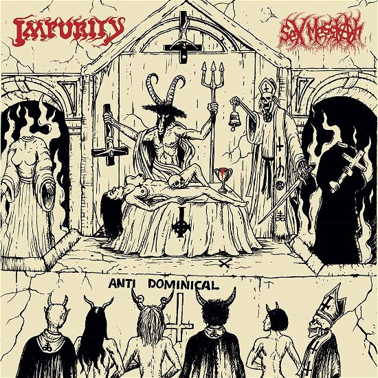 Cover for Impurity / Sex Messiah · Vomiting Blasphemies over the World (LP) (2016)