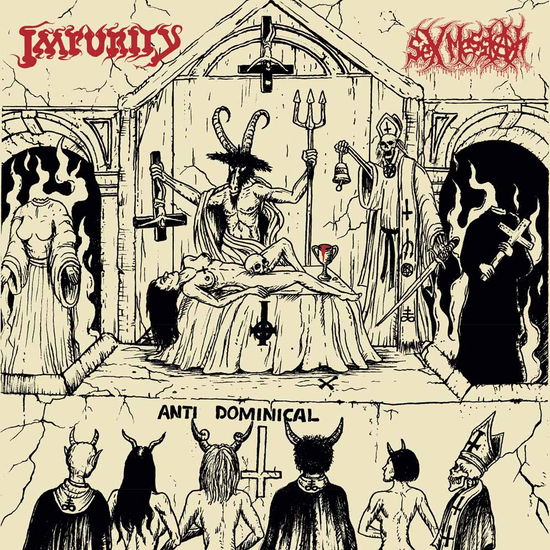 Cover for Impurity / Sex Messiah · Vomiting Blasphemies over the World (LP) (2016)