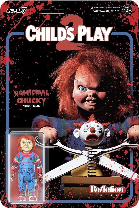 Childs Play - Homicidal Chucky (Blood Platter) Reaction Fugure Wave 2 - Childs Play - Merchandise - SUPER 7 - 0840049824300 - 3 oktober 2022