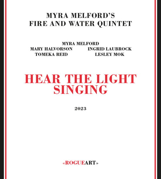 Cover for Myra Melford's Fire &amp; Water Quintet · Hear the Light Singing (CD) (2023)