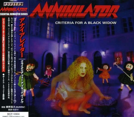 Cover for Annihilator · Criteria for a Black Widow (CD) [Japan Import edition] (2010)