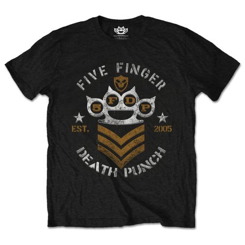 Five Finger Death Punch Unisex T-Shirt: Chevron - Five Finger Death Punch - Gadżety - ROCK OFF - 5055979902300 - 26 listopada 2018