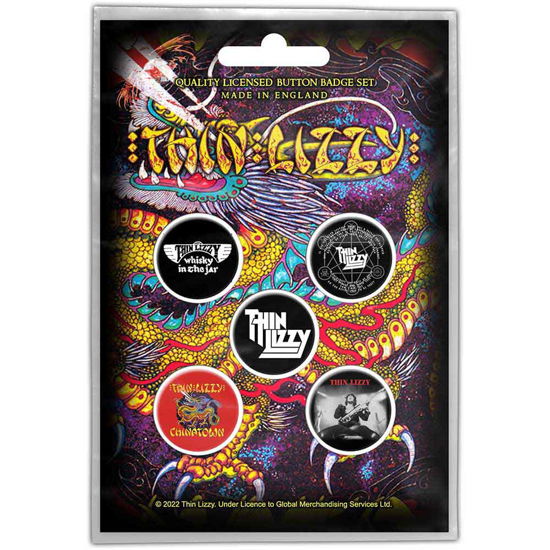 Cover for Thin Lizzy · Thin Lizzy Button Badge Pack: Chinatown (MERCH) (2022)