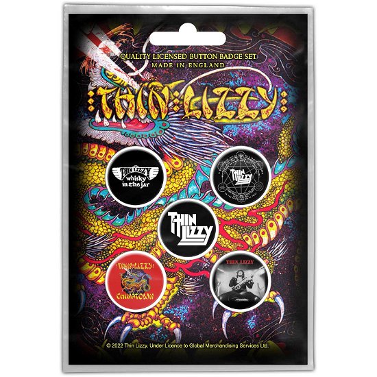 Thin Lizzy Button Badge Pack: Chinatown - Thin Lizzy - Produtos -  - 5056365717300 - 