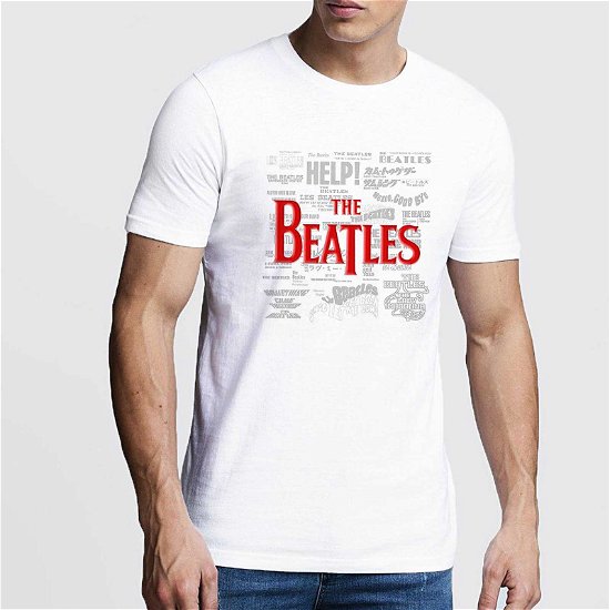 The Beatles Unisex Hi-Build T-Shirt: Titles & Logos - The Beatles - Merchandise -  - 5056561047300 - 