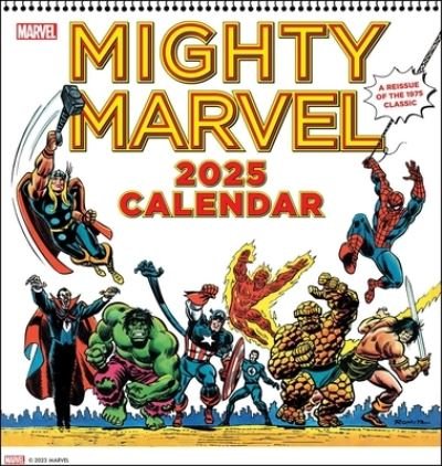 Cover for Marvel Entertainment · Mighty Marvel 2025 Wall Calendar: A Reissue of the 1975 Classic (Calendar) (2024)