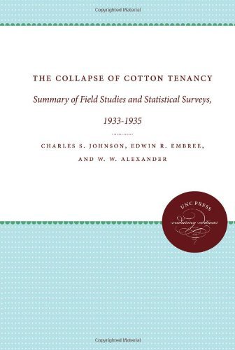 Cover for Charles S. Johnson · The Collapse of Cotton Tenancy: Summary of Field Studies and Statistical Surveys, 1933-1935 (Paperback Book) (2013)