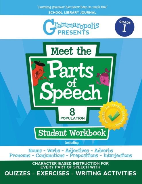 Cover for Coert Voorhees · The Parts of Speech Workbook, Grade 1 - Grammaropolis Grammar Workbooks (Paperback Book) (2020)