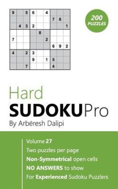 Cover for Arberesh Dalipi · Hard Sudoku Pro (Pocketbok) (2017)