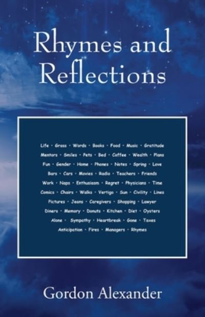Cover for Gordon Alexander · Rhymes and Reflections (Paperback Bog) (2020)