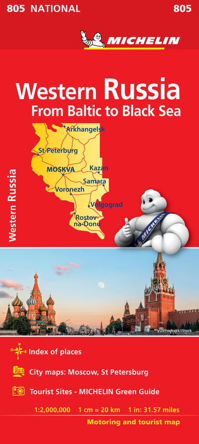 Cover for Michelin · Western Russia - Michelin National Map 805: Map (Kartor) (2018)