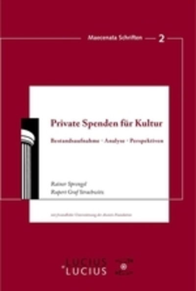 Cover for R. Sprengel · Private Spenden f.d.Kultur (Book) (2008)