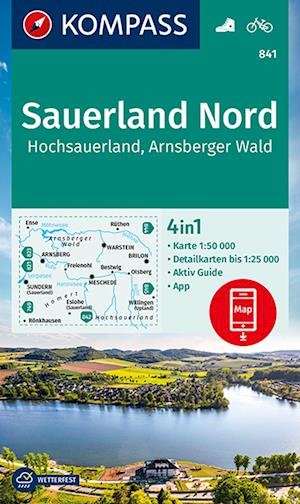 Cover for KOMPASS-Karten GmbH · KOMPASS Wanderkarte 841 Sauerland 1, Hochsauerland, Arnsberger Wald (Map) (2021)