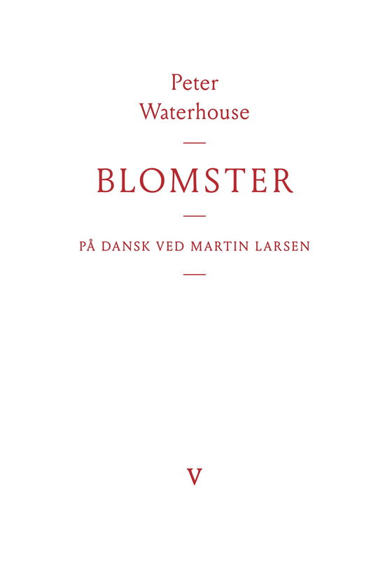 Cover for Peter Waterhouse · Bestiarium: Blomster (Sewn Spine Book) [1st edition] (2024)