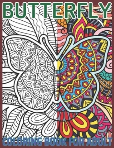 Cover for Emily Rita · Butterfly coloring book for adult (Paperback Book) (2021)