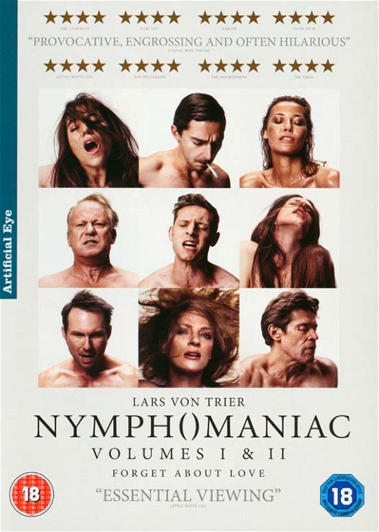 Cover for Nymphomaniac Volumes I &amp; II [lars V · Nymphomaniac - Volumes I and II (DVD) (2014)