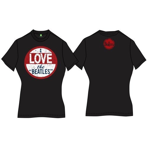 The Beatles Ladies T-Shirt: Vintage I Love The Beatles (Back Print) - The Beatles - Merchandise - Apple Corps - Apparel - 5055295319301 - 8 januari 2020