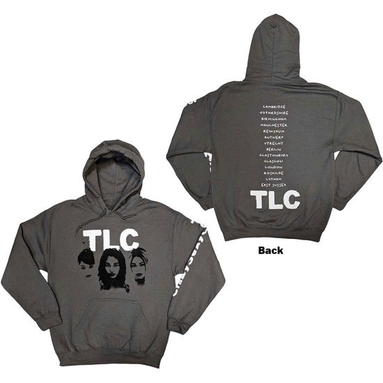 Cover for Tlc · TLC Unisex Pullover Hoodie: CrazySexyCool Album European Tour 2022 (Charcoal Grey) (Back Print &amp; Ex-Tour) (Hoodie) [size S] (2024)