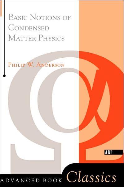 Cover for Philip W. Anderson · Basic Notions Of Condensed Matter Physics (Paperback Book) (1997)