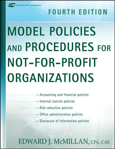 Cover for McMillan, Edward J. (United States Chamber of Commerce) · Model Policies and Procedures for Not-for-Profit Organizations (Pocketbok) (2008)