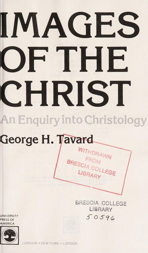 Cover for George H. Tavard · Images of the Christ: An Enquiry into Christology (Paperback Book) (1982)