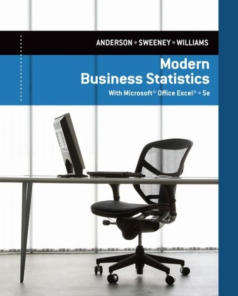 Cover for Anderson, David (University of Cincinnati) · Modern Business Statistics with Microsoft?Excel? (Hardcover Book) (2014)