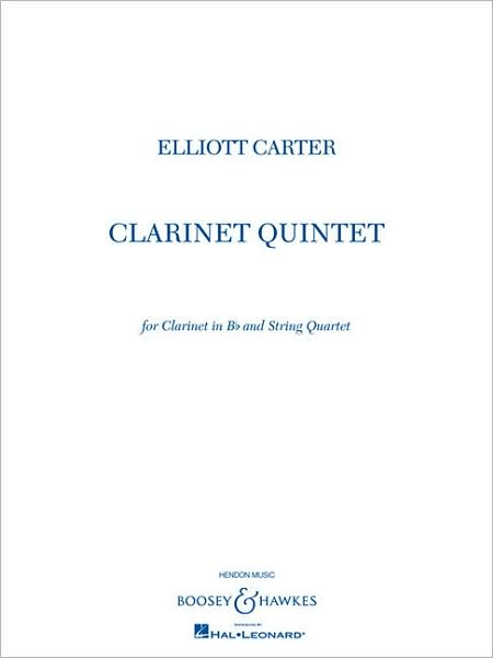 Cover for Elliott Carter · Clarinet Quintet (Paperback Book) (2009)