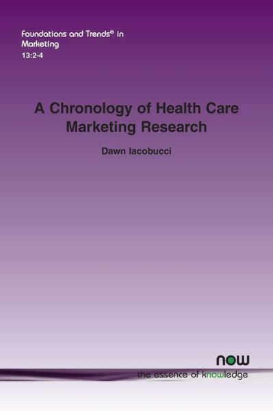 Cover for Dawn Iacobucci · A Chronology of Health Care Marketing Research - Foundations and Trends (R) in Marketing (Paperback Book) (2019)