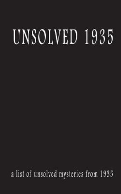 Cover for Pat Finn · Unsolved 1935 (Paperback Book) (2018)