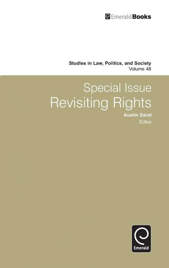 Cover for Austin Sarat · Studies in Law, Politics, and Society: Special Issue: Revisiting Rights - Studies in Law, Politics, and Society (Hardcover Book) (2009)