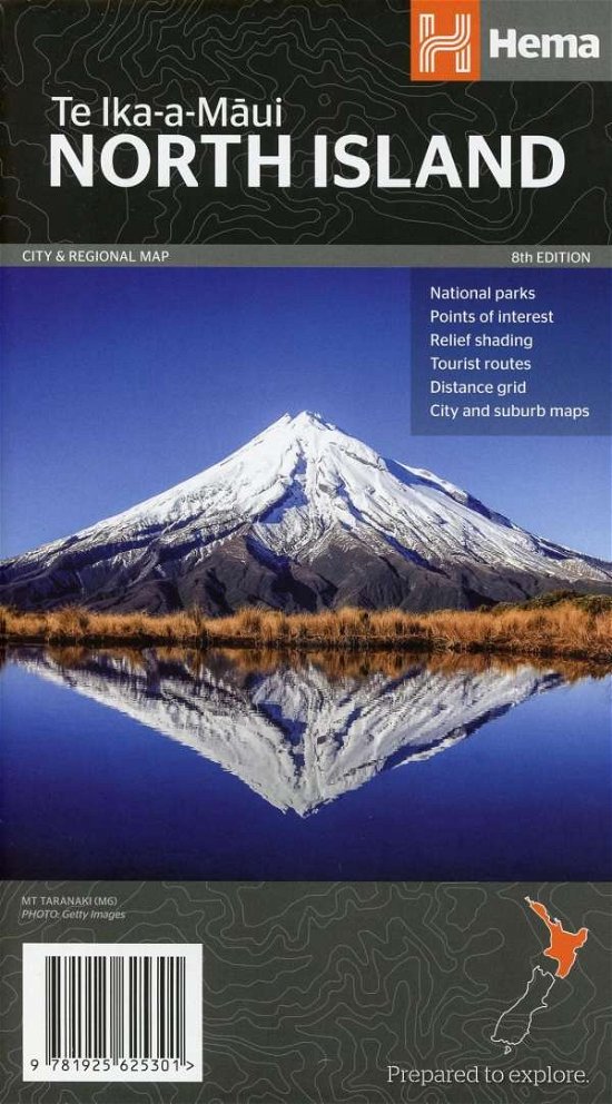 North Island New Zealand Map - Hema Maps - Libros - Hema Maps Pty.Ltd - 9781925625301 - 25 de octubre de 2018