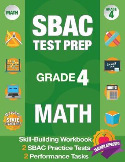 Cover for Smarter Balanced Test Prep Team and Origins Publications · SBAC Test Prep Grade 4 Math (Paperback Book) (2018)