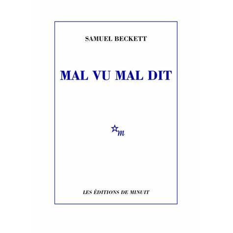 Mal Vu Mal Dit - Beckett - Książki - Editions de Minuit,France - 9782707303301 - 