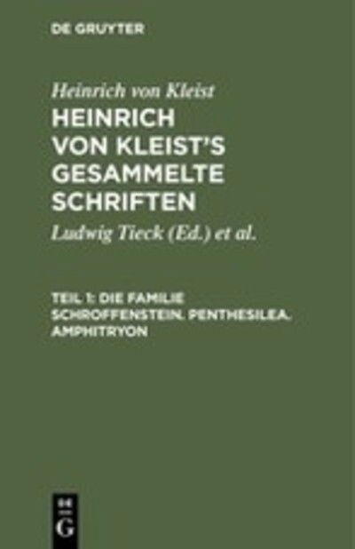 Cover for Kleist · [Gesammelte Schriften] Heinrich (Book) (1901)