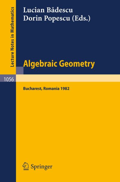 Cover for L Badescu · Algebraic Geometry: Proceedings of the International Conference held in Bucharest, Romania, August 2-7, 1982 - Lecture Notes in Mathematics (Paperback Book) [1984 edition] (1984)