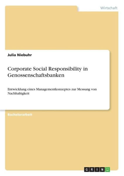 Cover for Niebuhr · Corporate Social Responsibility (Book)