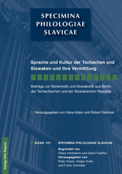 Cover for Sprache und Kultur der Tschechen und Slowaken und ihre Vermittlung (Paperback Book) (2014)