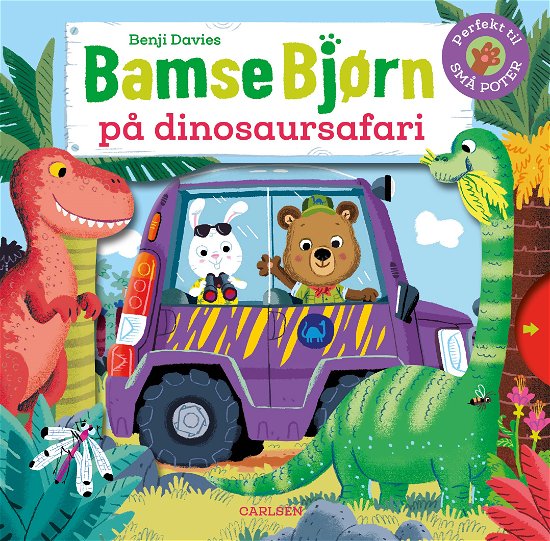 Cover for Benji Davies · Bamse Bjørn: Bamse Bjørn på dinosaursafari (Kartonbuch) [1. Ausgabe] (2024)