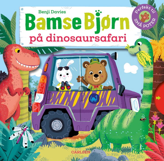 Cover for Benji Davies · Bamse Bjørn: Bamse Bjørn på dinosaursafari (Pappbok) [1. utgave] (2024)