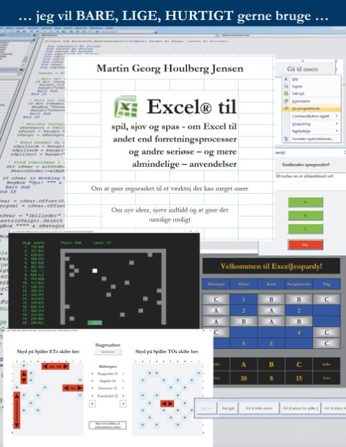 Cover for Martin Georg Houlberg Jensen · Excel til spil, sjov og spas (Paperback Book) [1. wydanie] (2017)