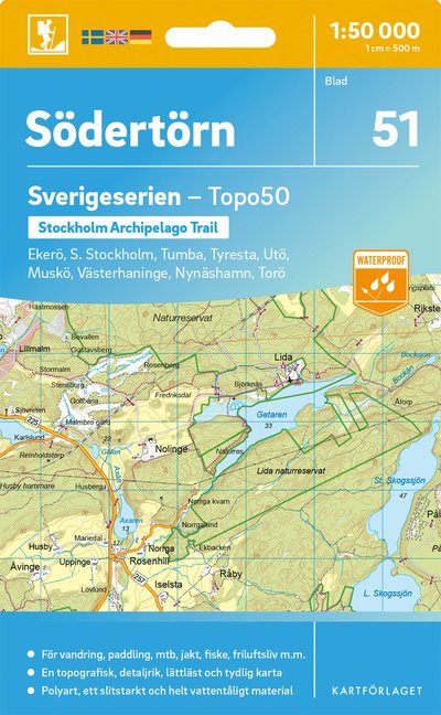 Cover for Sodertorn - Sverigeserien Topo50 (Map) (2025)