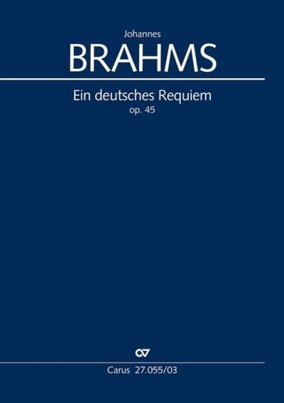 Cover for Brahms · Deutsches Requiem,KA.CV27.055/03 (Bog)