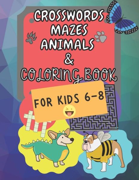 Cover for A C Press · Crosswords Mazes Animals &amp; Coloring Book (Paperback Book) (2020)