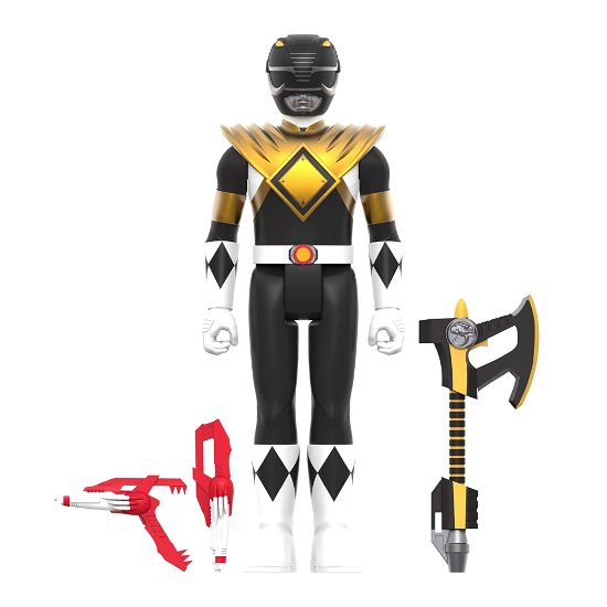 Reaction Figure Wave 4 - Black Ranger (Dragon Shield) - Mighty Morphin' Power Rangers: Super7 - Merchandise -  - 0840049820302 - 21. december 2022